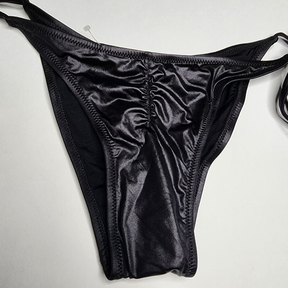 Normaillot Black String Bikini Bottoms Size Small… - image 3